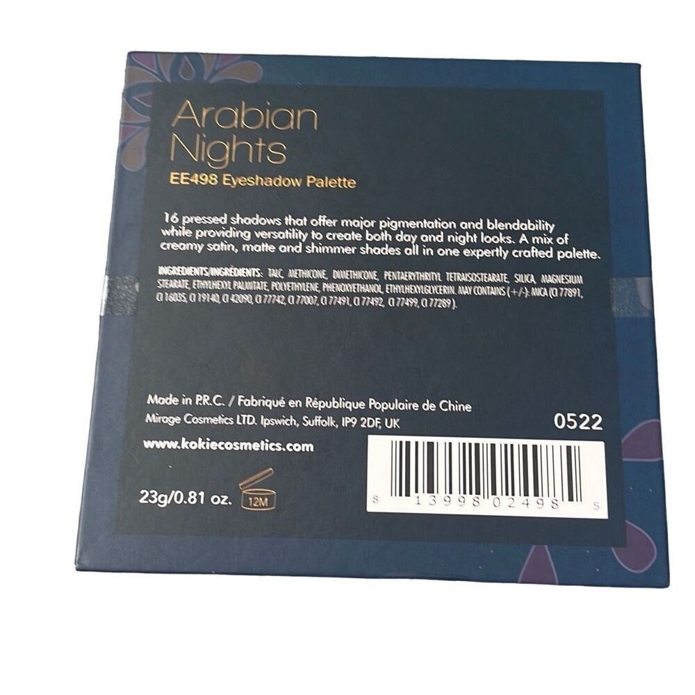 Kokie Professional Eye Shadow Palette Arabian Knights - Picture 4 of 5